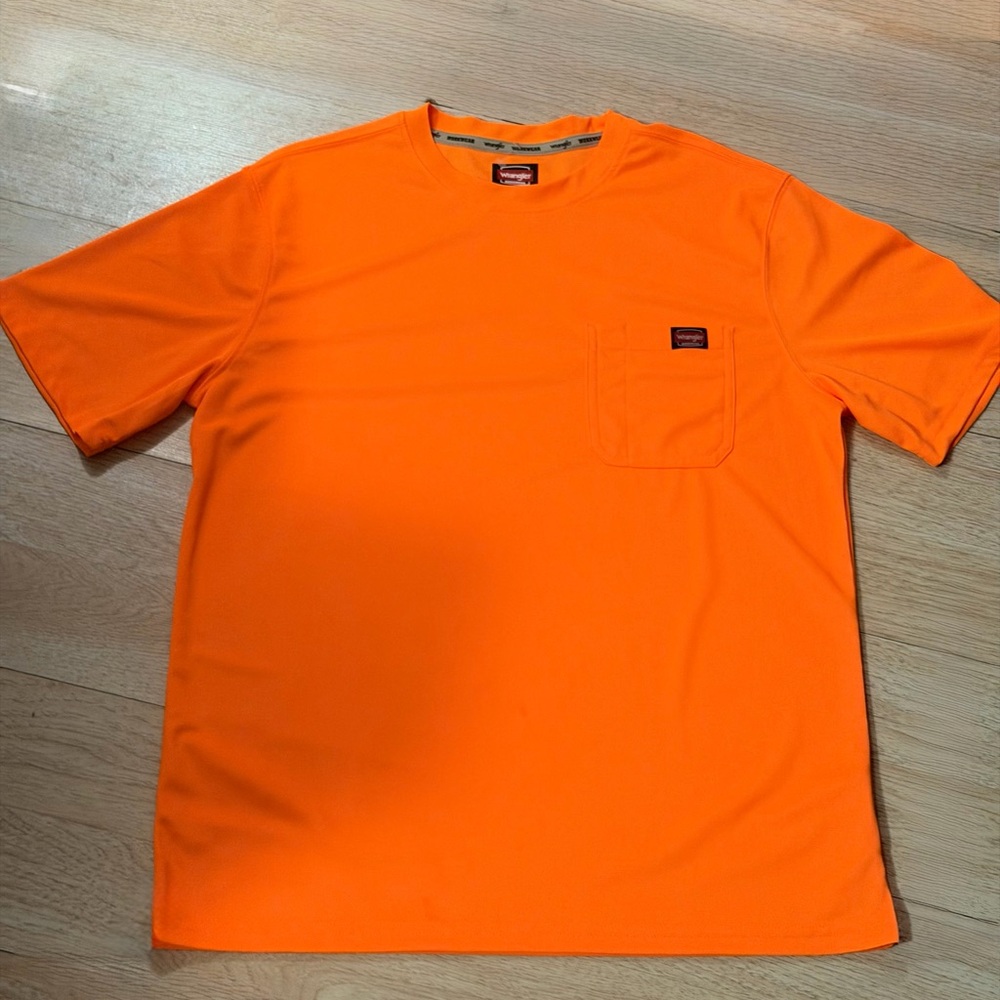 Wrangler Short Sleeve Pocket Tee - Bright Orange